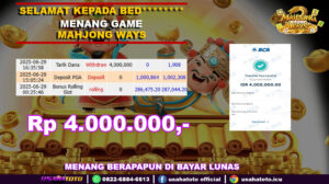 Bukti jp kemenangan slot game mahjong ways 29 juni 25