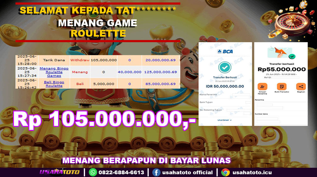 Bukti jp kemenangan gema roulette 25 juni 25